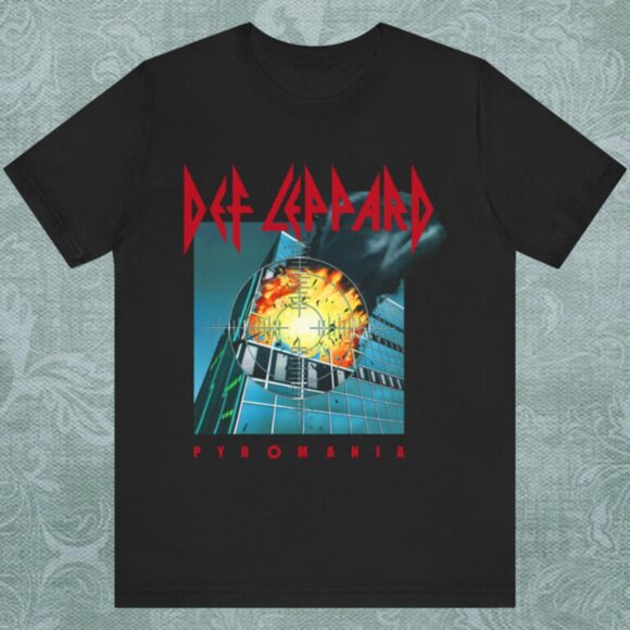 80s Vintage Def Leppard Pyromania Shirt – Rock Metal Band Unisex Tee 24 - Picture 1 of 4